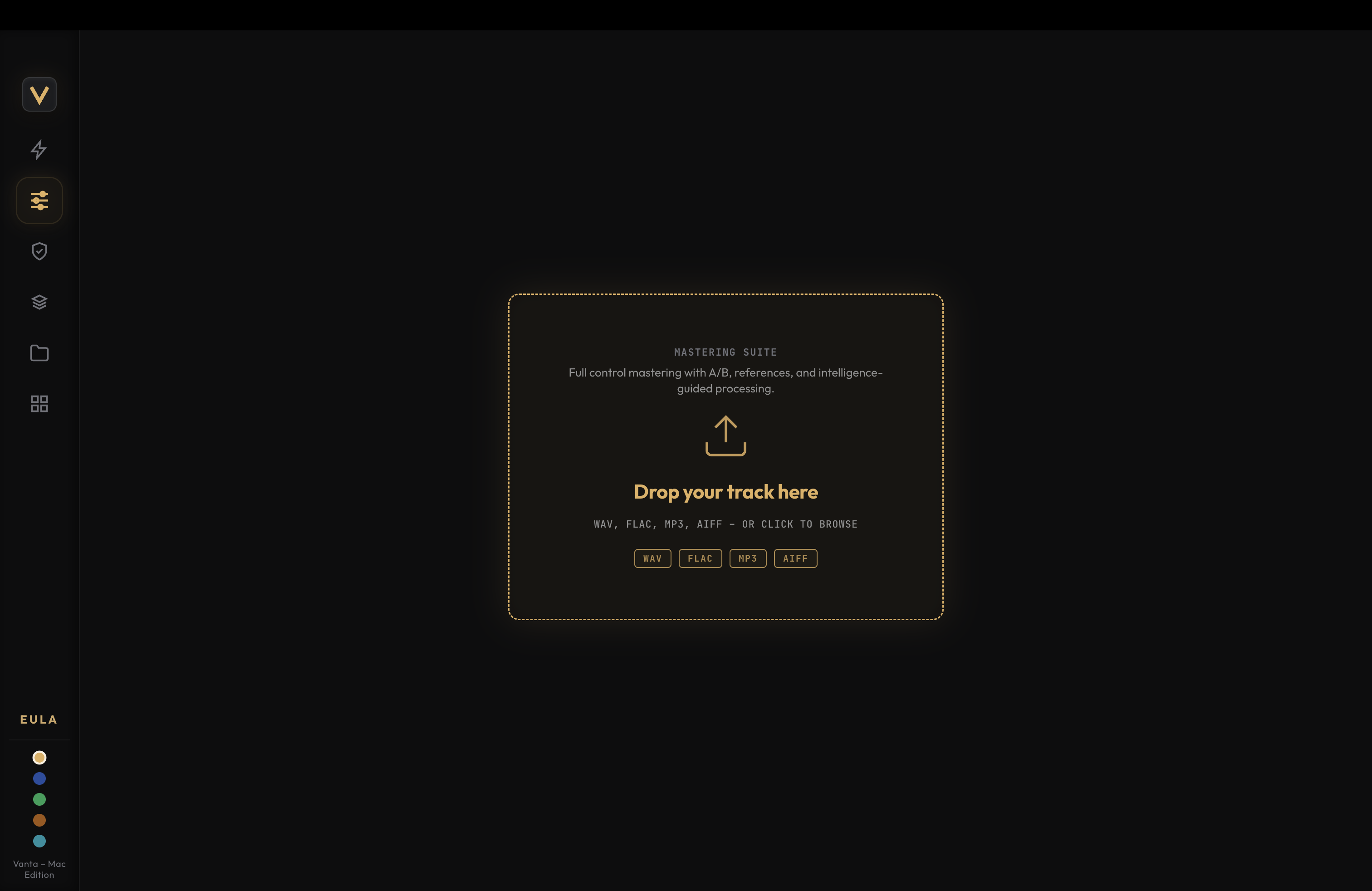 Main Drop Zone – full application view